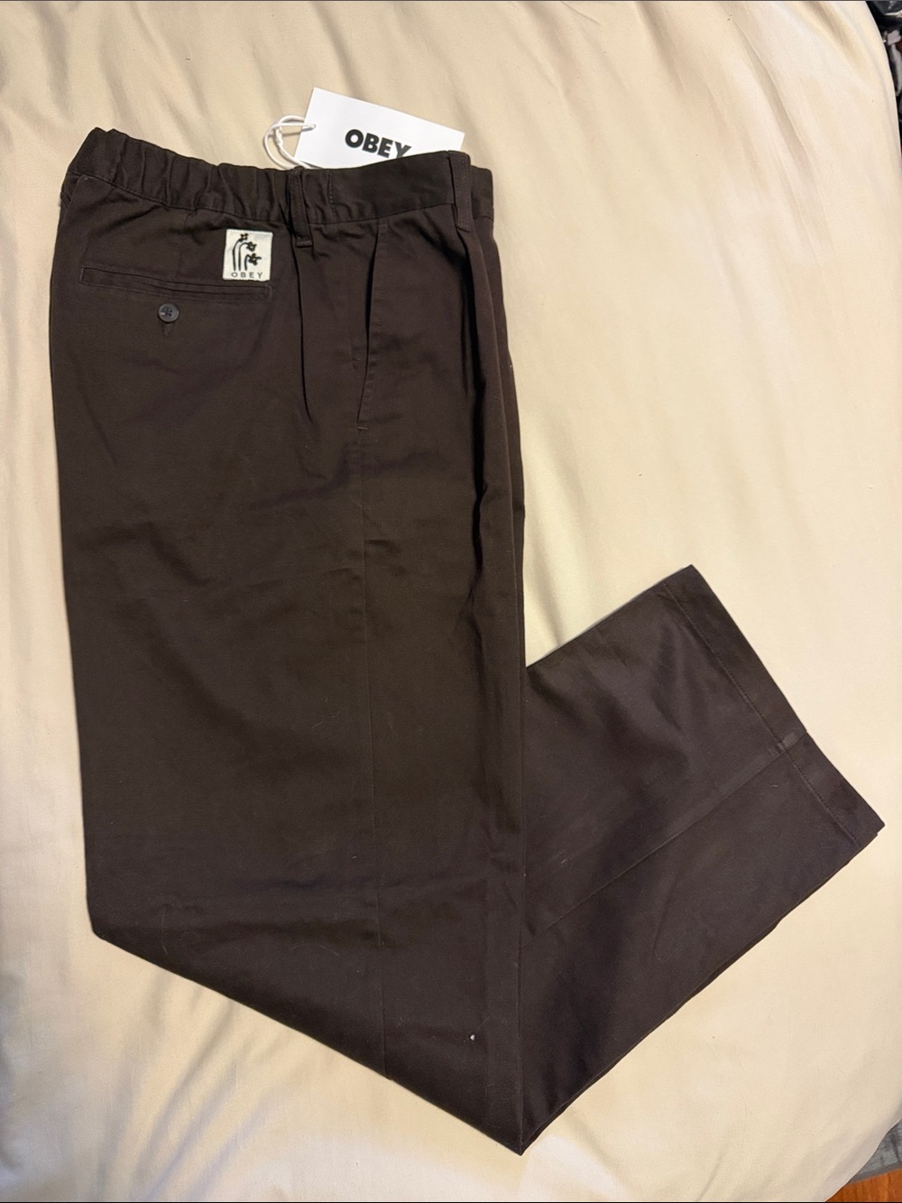 Obey Dark Brown Chino Pants